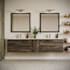 Fresca Formosa 84" Wall Mounted Double Basin Vanity Set with Cabinet and Quartz Vanity Top Acacia Wood / Countertop White