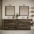 Fresca Formosa 84" Free Standing Double Basin Vanity Set with Cabinet and Quartz Vanity Top Acacia Wood / Countertop White