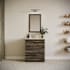 Fresca Formosa 30" Free Standing Single Basin Vanity Set with Cabinet and Quartz Vanity Top Acacia Wood / Countertop White