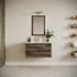 Fresca Formosa 36" Wall Mounted Single Basin Vanity Set with Cabinet and Quartz Vanity Top Acacia Wood / Countertop White