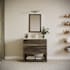 Fresca Formosa 36" Free Standing Single Basin Vanity Set with Cabinet and Quartz Vanity Top Acacia Wood / Countertop White