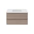 Fresca Formosa 36" Wall Mounted Single Basin Vanity Set with Cabinet, Quartz Vanity Top, and Framed Mirror Vanilla Oak