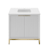 Fresca Wellington 36" Free Standing Single Basin Vanity Set with Cabinet and Quartz Vanity Top White