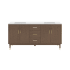 Fresca Sawyer 72" Free Standing Double Basin Vanity Set with Cabinet and Quartz Vanity Top Mocha Birch