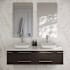 Fresca Lucera 60" Wall Mounted Double Basin Vanity Set with Cabinet and Quartz Vanity Top Espresso