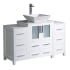 Fresca Torino 48" Free Standing Vanity Set with Engineered Wood Cabinet, Ceramic Vanity Top, and Single Vessel Sink White