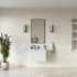 Fresca Mezzo 30" Wall Mounted Single Basin Vanity Set with Cabinet and Acrylic Vanity Top White