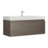 Fresca Mezzo 48" Wall Mounted Single Basin Vanity Set with Wood Cabinet and Stone Vanity Top Gray Oak