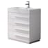 Fresca Livello 30" Free Standing Single Basin Vanity Set with Engineered Wood Cabinet and Acrylic Integrated Sink White