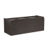 Fresca Mezzo 59" Double Wall Mounted MDF Vanity Cabinet Only with Three Drawers - Less Vanity Top Gray Oak