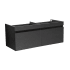 Fresca Mezzo 59" Double Wall Mounted MDF Vanity Cabinet Only with Two Drawers - Less Vanity Top Black