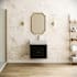 Fresca Valencia 24" Wall Mounted Single Basin Vanity Set with Cabinet and Acrylic Vanity Top Dark Slate Gray