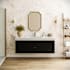 Fresca Valencia 60" Wall Mounted Single Basin Vanity Set with Cabinet and Acrylic Vanity Top Dark Slate Gray