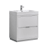 Fresca Valencia 30" Single Vanity Set with Wood Cabinet and Acrylic Vanity Top Glossy White