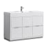 Fresca Valencia Single Vanity Set with Wood Cabinet and Acrylic Vanity Top Glossy White