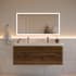 Fresca Tuscany 48" Wall Mounted Double Basin Vanity Set with Cabinet and Acrylic Vanity Top Rosewood