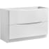 Fresca Tuscany 48" Double Free Standing Manufactured Wood Vanity Cabinet Only - Less Vanity Top Glossy White