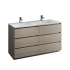 Fresca Lazzaro 60" Free Standing Double Basin Vanity Set with MDF Cabinet and Acrylic Vanity Top Gray Wood
