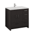 Fresca Imperia 36" Free Standing Single Basin Vanity Set with Cabinet and Acrylic Vanity Top Dark Gray Oak