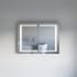 Fresca Spazio 39-5/16" x 29-1/2" Lighted Frameless Double Door Medicine Cabinet Silver
