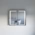 Fresca Spazio 39-5/16" x 35-3/8" Lighted Frameless Double Door Medicine Cabinet Silver