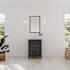 Fresca Oxford 24" Free Standing Single Basin Vanity Set with Cabinet, Quartz Vanity Top, and Framed Mirror Espresso