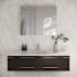 Fresca Lucera 60" Wall Mounted Single Basin Vanity Set with Cabinet, Quartz Vanity Top, and Medicine Cabinet Espresso