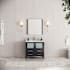 Fresca Torino 36" Free Standing Single Basin Vanity Set with Cabinet, Ceramic Vanity Top, and Framed Mirror Espresso