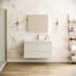 Fresca Valencia 40" Wall Mounted Single Basin Vanity Set with Cabinet, Acrylic Vanity Top, and Medicine Cabinet Glossy White