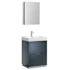 Fresca Valencia 24" Free Standing Single Basin Vanity Set with Cabinet, Acrylic Vanity Top, and Medicine Cabinet Dark Slate Gray