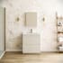 Fresca Valencia 30" Free Standing Single Basin Vanity Set with Cabinet, Acrylic Vanity Top, and Medicine Cabinet Glossy White