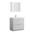 Fresca Valencia 36" Single Vanity Set with Wood Cabinet and Acrylic Vanity Top - Includes 39-1/2" Medicine Cabinet Glossy White