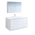 Fresca Catania 48" Wall Mounted Single Basin Vanity Set with Acrylic Vanity Top and One Single Hole Faucet Glossy White