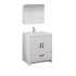 Fresca Imperia 30" Free Standing Single Basin Vanity Set with MDF Cabinet, Acrylic Vanity Top, Medicine Cabinet and Single Hole Bathroom Faucet Glossy White