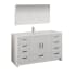 Fresca Imperia 60" Free Standing Single Basin Vanity Set with Cabinet, Acrylic Vanity Top, and Medicine Cabinet Glossy White