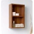 Fresca Senza 20" Wall Mounted Bathroom Linen Cabinet with Two Open Storage Areas Teak