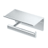 Gatco Elevate Wall Mounted Euro Toilet Paper Holder with Shelf Chrome