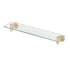 Gatco Latitude II 21" Glass and Metal Bathroom Shelf Brushed Brass