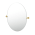 Gatco Latitude II 24" W x 32" H Oval Frameless Bathroom Wall Mirror Brushed Brass