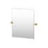 Gatco Latitude II 19-1/2" W x 24" H Rectangular Metal Frameless Bathroom Wall Mirror Brushed Brass