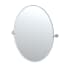 Gatco Sky 32" x 27-7/8" Contemporary Oval Frameless Bathroom Wall Mirror Chrome