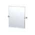 Gatco Sky 24" x 23-3/8" Contemporary Rectangular Frameless Bathroom Wall Mirror Chrome