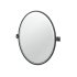 Gatco Waterline 27-1/2" x 24-1/8" Contemporary Oval Framed Bathroom Wall Mirror Matte Black