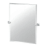 Gatco Waterline 31-1/2" x 27-1/2" Contemporary Rectangular Frameless Bathroom Wall Mirror Chrome