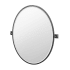 Gatco Waterline 33" x 28-5/8" Contemporary Oval Framed Bathroom Wall Mirror Matte Black