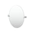 Gatco Mode 26-1/2" x 22-1/8" Contemporary Oval Frameless Bathroom Wall Mirror Chrome