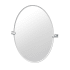 Gatco Mode 32" x 27-5/8" Contemporary Oval Frameless Bathroom Wall Mirror Chrome