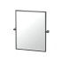 Gatco A-Line 25" x 23-1/4" Contemporary Rectangular Framed Bathroom Wall Mirror Matte Black