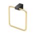 Gatco A-Line 6-1/8" Wall Mounted Towel Ring Brushed Brass / Matte Black