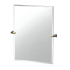 Gatco A-Line 31-1/2" x 26-5/8" Contemporary Rectangular Frameless Bathroom Wall Mirror Brushed Brass / Matte Black